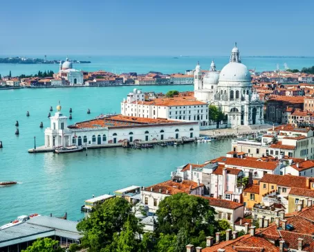 Brilliant blue of Venice's lagoon