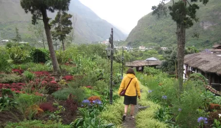 Wandering a trail in Banos, Ecuador