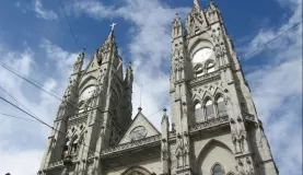 Historic architecture in downton Quito, Ecuador