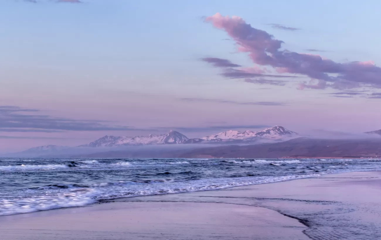 Evening light over the sea of Okhotsk