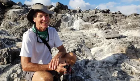 Happy dad in the Galapagos