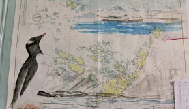 A map of the region found at a research base