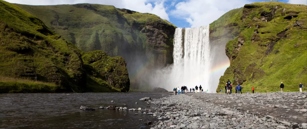 Waterfall Skogafoss in South Iceland