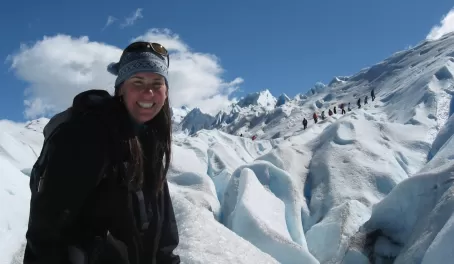 Hiking on the glacier