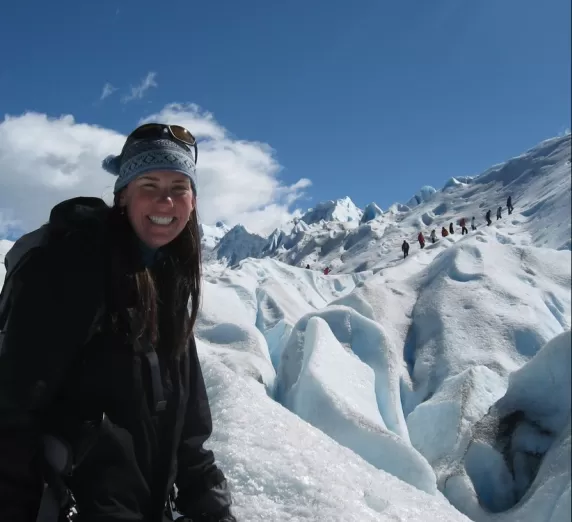 Hiking on the glacier