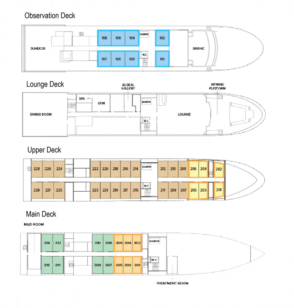 National Geographic Quest Deck Plan