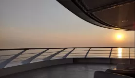 Sunrise on Le Bougainville back deck