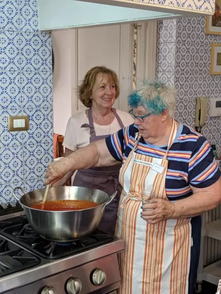 Cooking class at the home of the Duchess