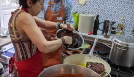 Cooking class at the home of the Duchess