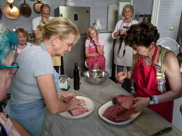 Cooking class at the home of the Duchess