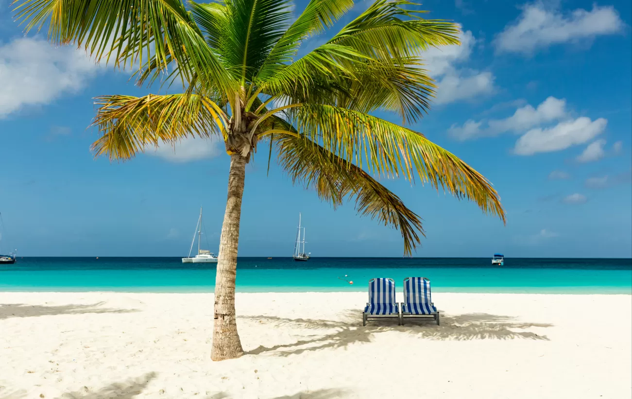 Relax on the sunny beaches of the Caribbean