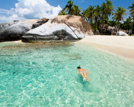 Explore the famous rock formations of the baths