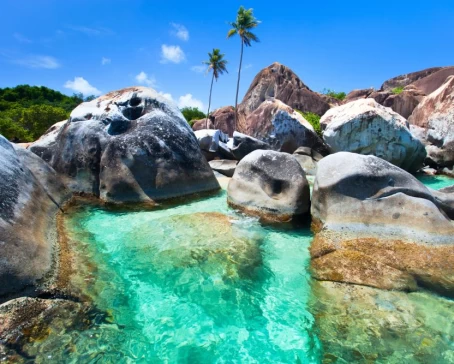 Explore the famous rock formations of the baths