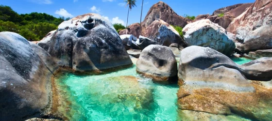 Explore the famous rock formations of the baths