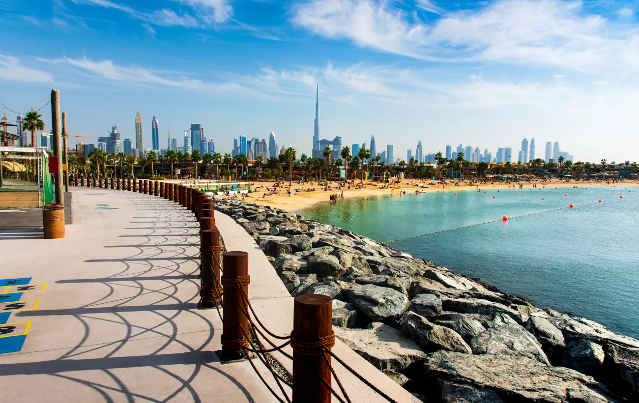 Walk along the beaches of Dubai