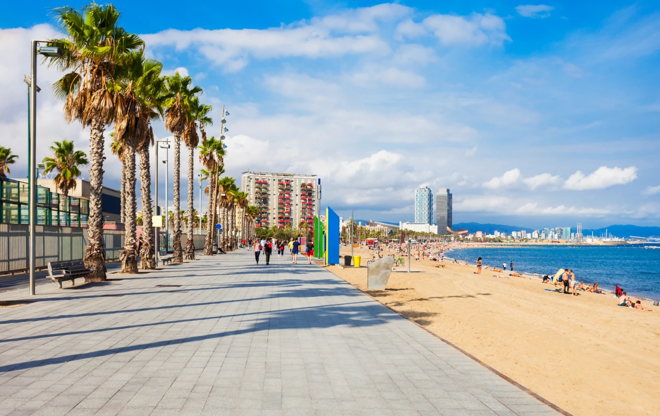 Stroll along Barcelona's famed beaches