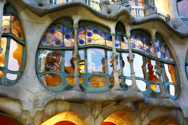 Look for the distinctive architecture of Antoni Gaudi