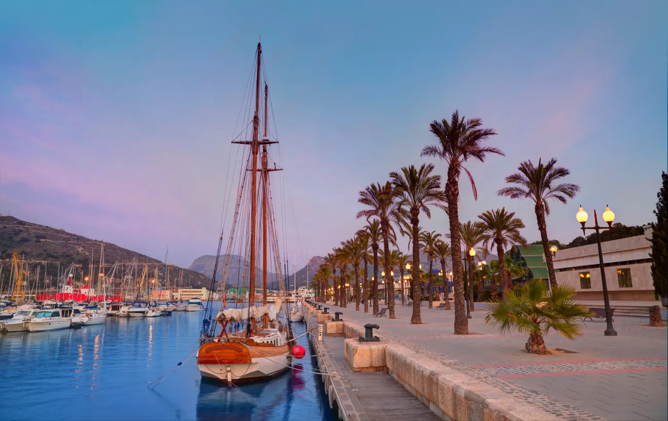 Enjoy a stroll along the docks at sunset