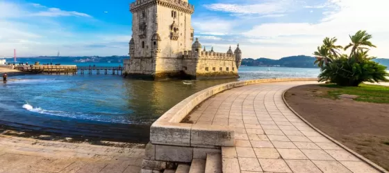 Visit the historic Belem tower near Lisbon