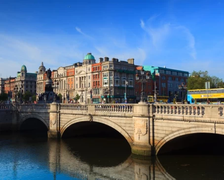 Cross the River Liffey while exploring Dublin