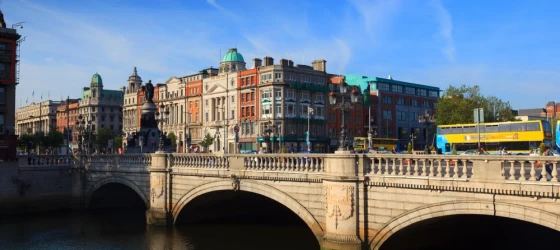 Cross the River Liffey while exploring Dublin