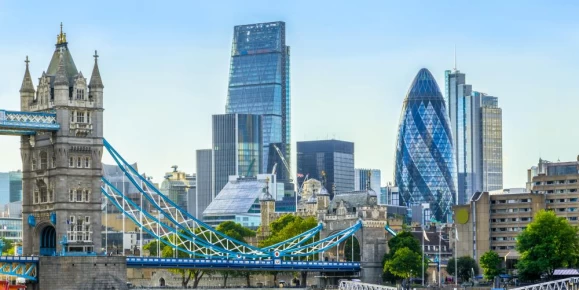 London's glittering financial district