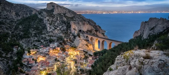 Evening lights of Marseille