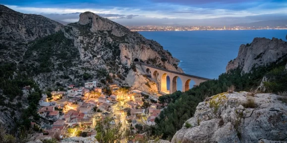Evening lights of Marseille