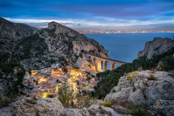 Evening lights of Marseille