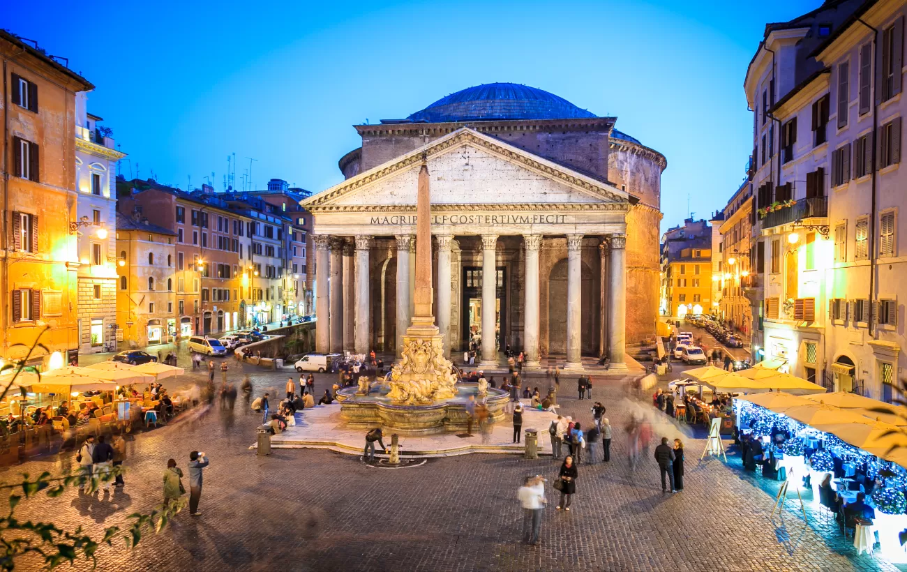 Blue hour over the Roman Pantheon