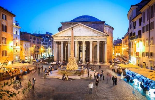Blue hour over the Roman Pantheon