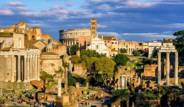 Explore the ancient ruins of Rome