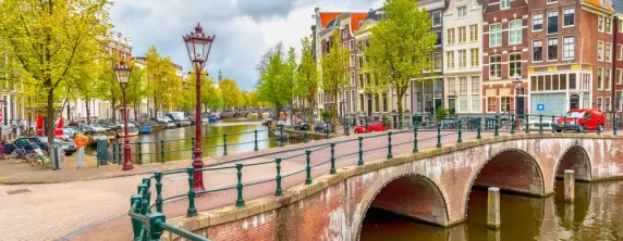 Stroll through the romantic streets of Amsterdam