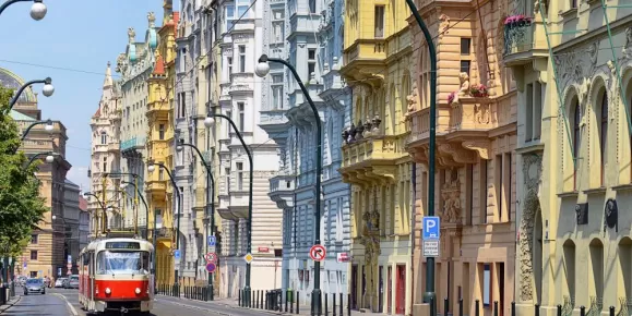 Admire the Art Nouveau architecture of Prague