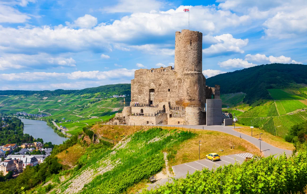 Visit castle ruins in the German countryside