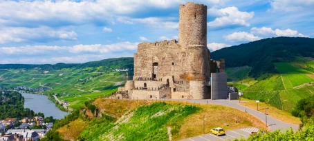 Visit castle ruins in the German countryside