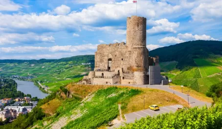 Visit castle ruins in the German countryside