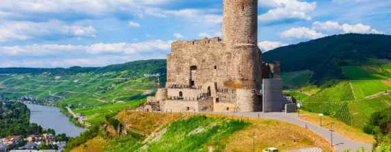 Visit castle ruins in the German countryside