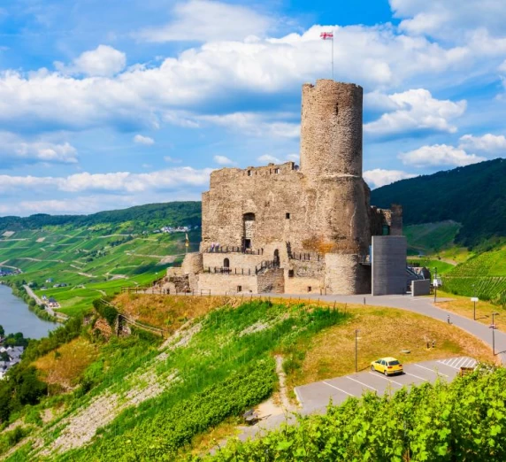 Visit castle ruins in the German countryside