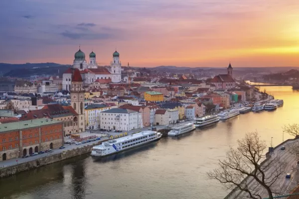 Sunset over Passau