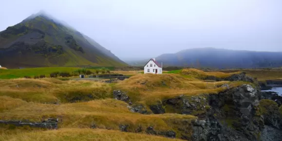 A solitary church in rural Iceland