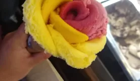 Flower shaped gelato!