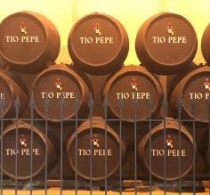 Barrels of Spain's world-famous sherry
