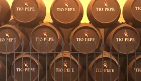 Barrels of Spain's world-famous sherry