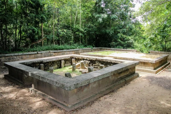 Explore the ruins of the monastery at Ritigala