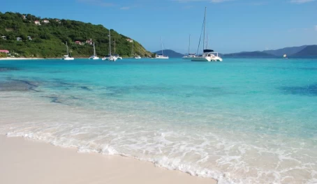 Relax on the white sandy beaches of the Caribbean