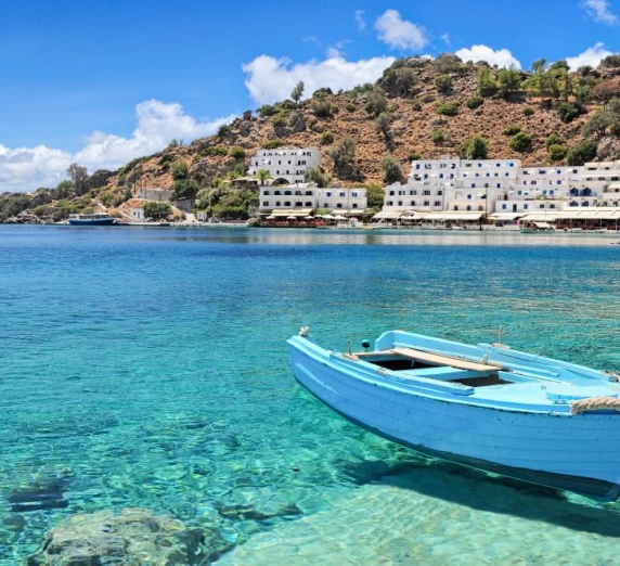 Crystal clear blue waters in Crete