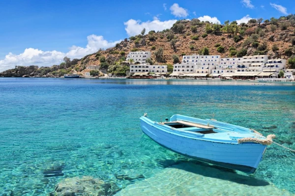 Crystal clear blue waters in Crete