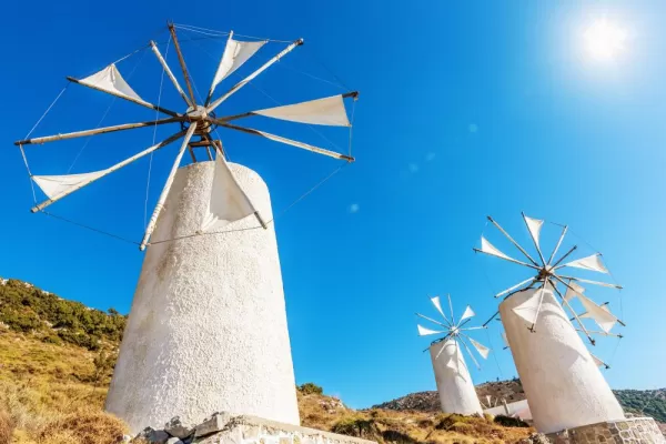 Marvel at the ancient windmills of Crete
