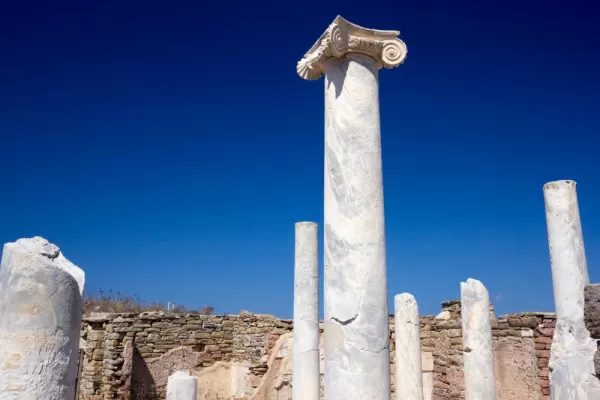 Admire the incredible ruins on Delos